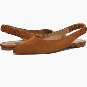 Sam Edelman, size 8, Whitney Pointed toe flat, brown suede